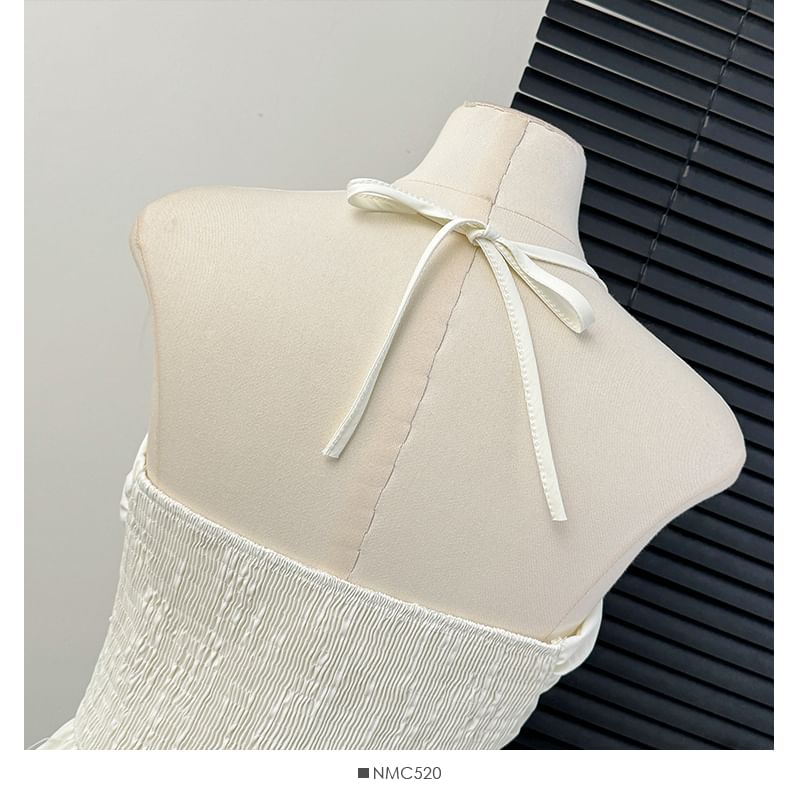 Lemongrass - V-hals peplum haltertop