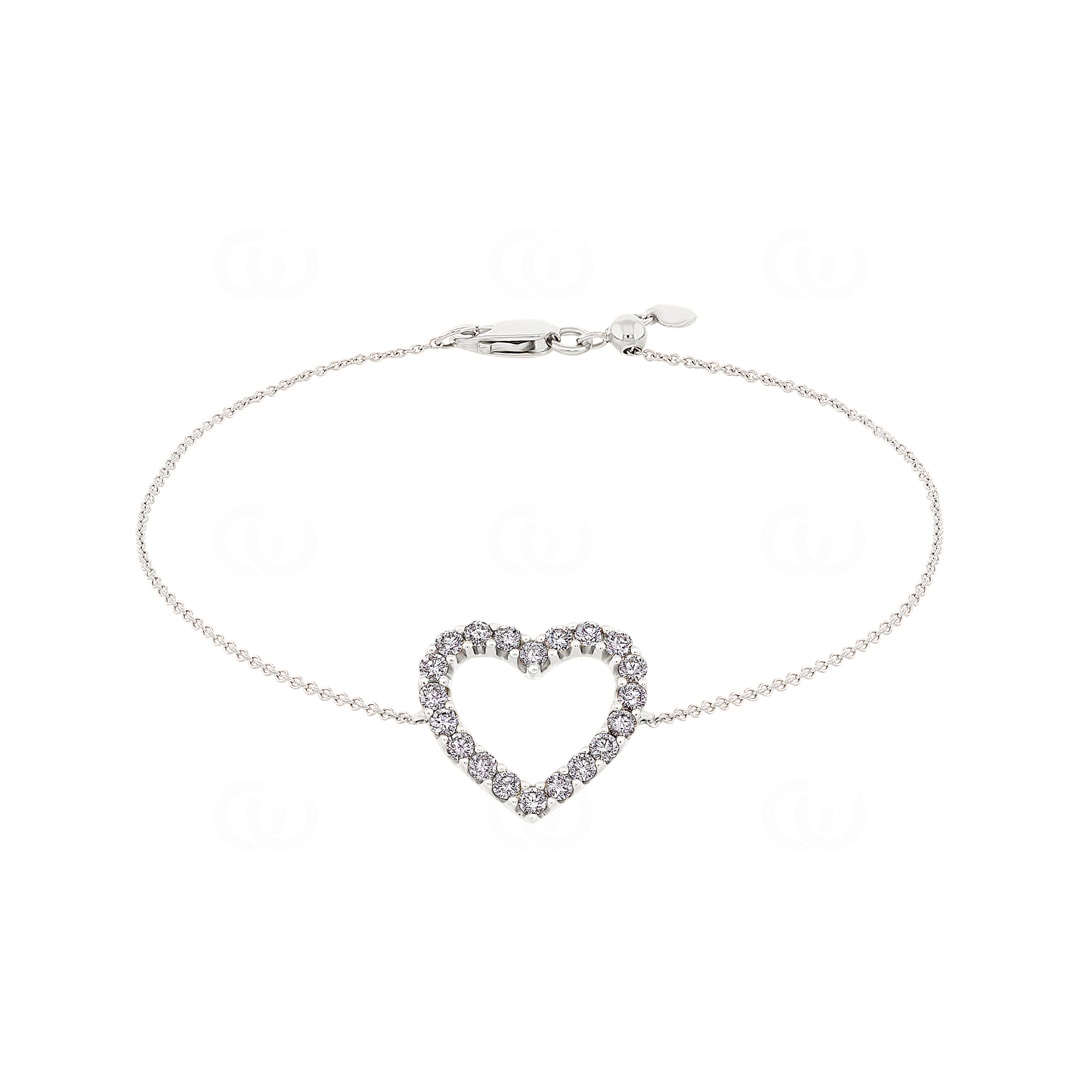 Armband 750/18 K Weissgold mit Diamanten 0.50 ct H/si