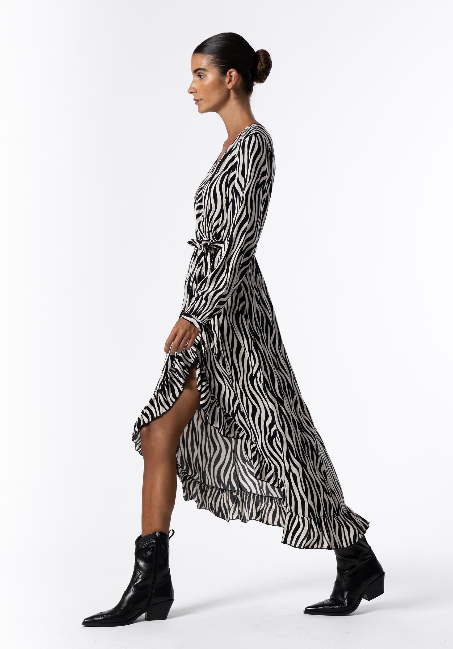 Vestido Midi Cruzado com Cinto