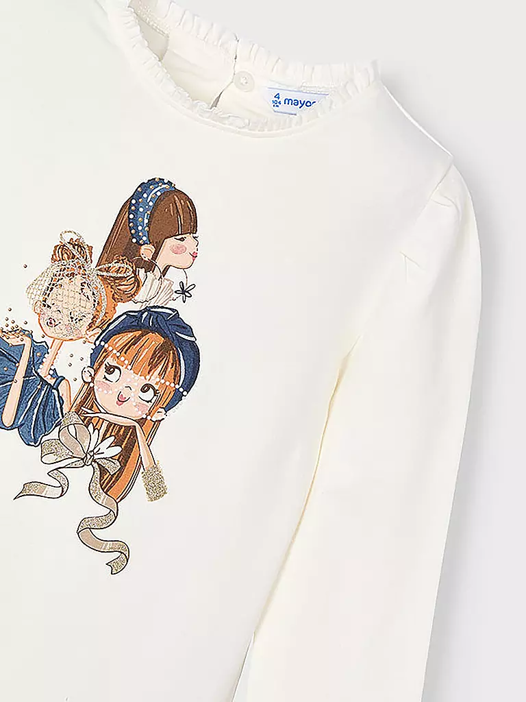 MAYORAL Mädchen Langarmshirt creme