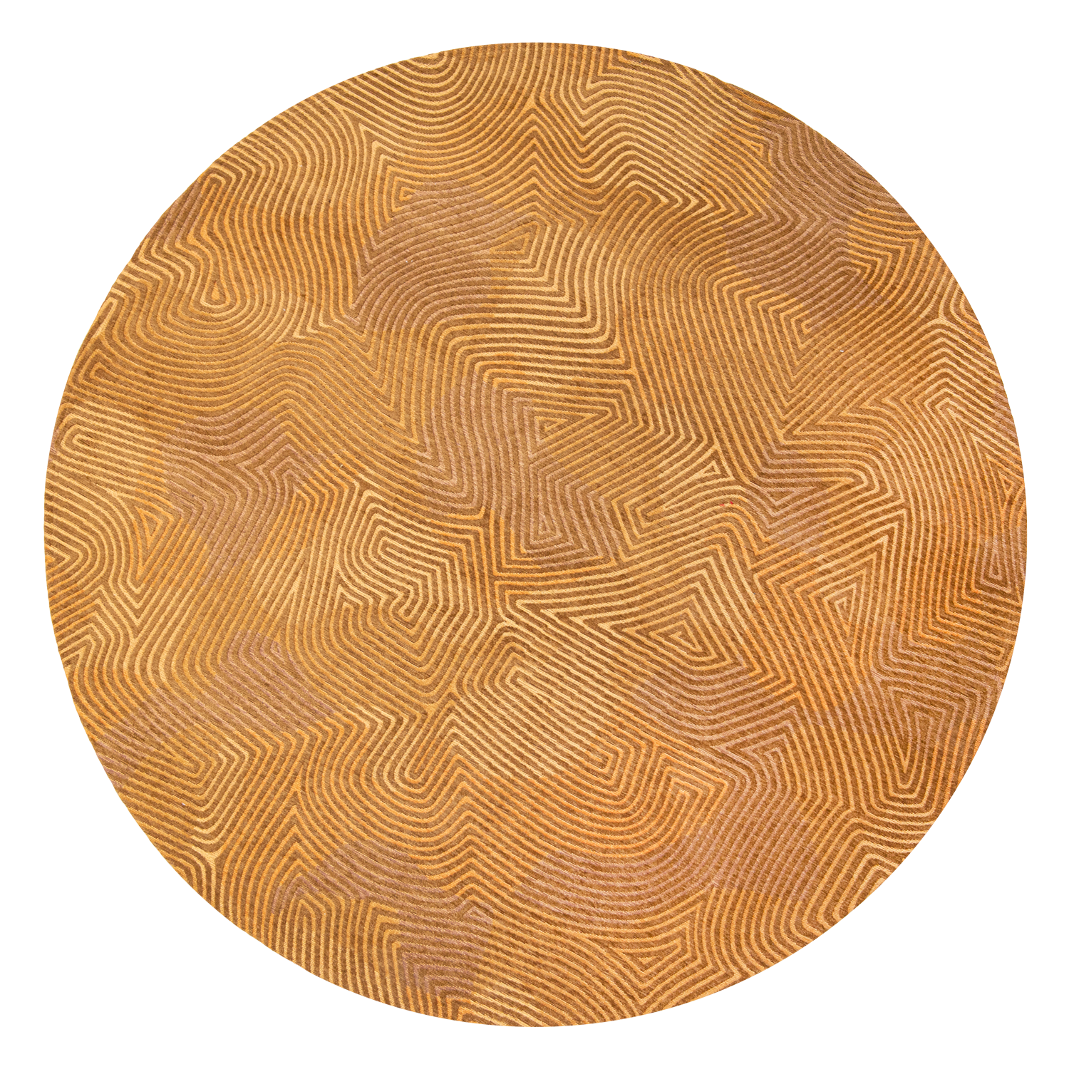 Ecorugs vloerkleed Coral goud 80x150 cm ∅ 140 cm