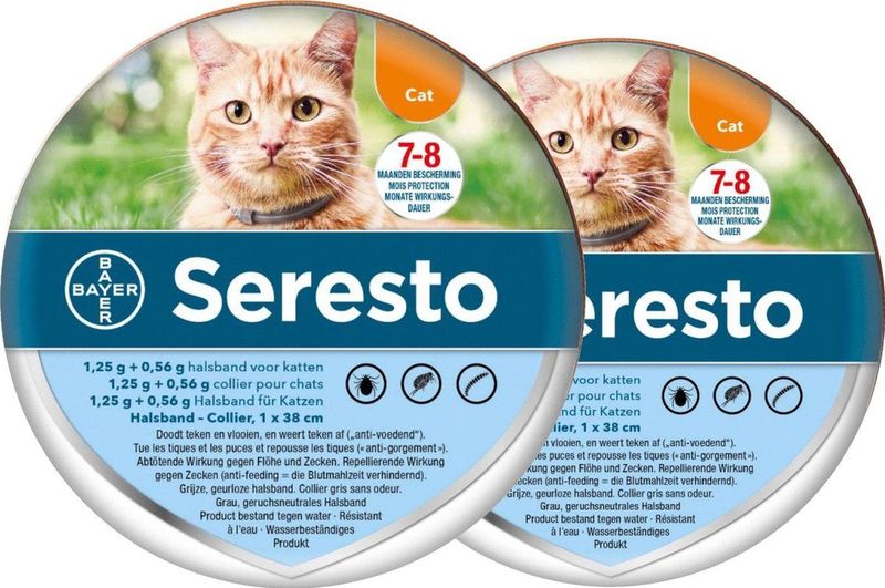 Seresto Teken- En Vlooienband Kat 38 cm - Anti tekenmiddel - 2 x per stuk