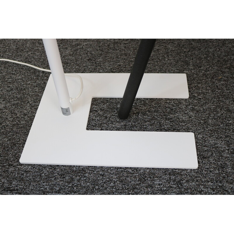 Lampadaire glasslight orius unilux led gradable sur socle blanc