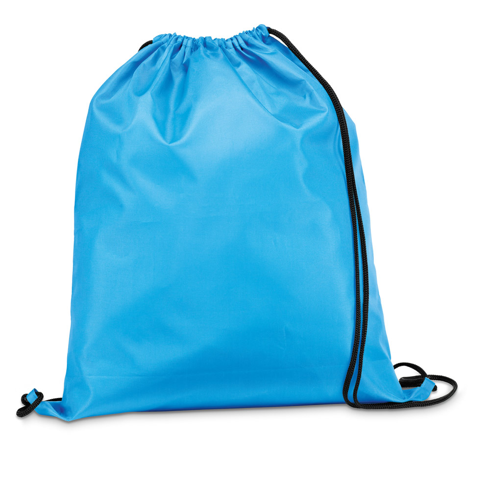 hi!dea 92910 - Sac à dos 210D avec cordons de serrage noirs