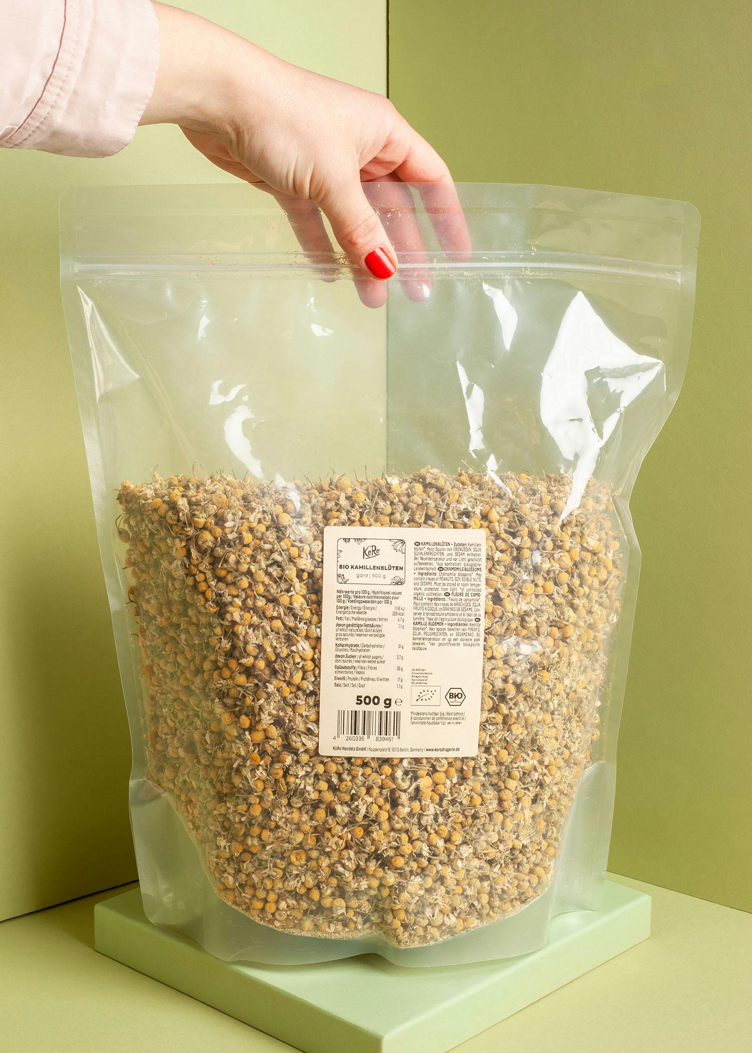 Ganze Bio Kamillenblüten 500 g