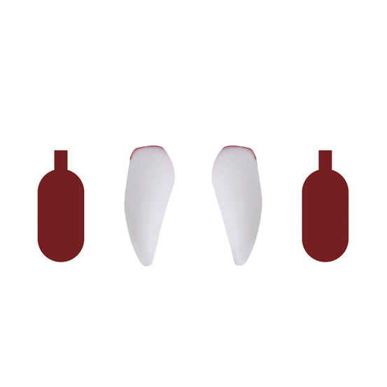 Dents de vampire et faux sang 1.1ml