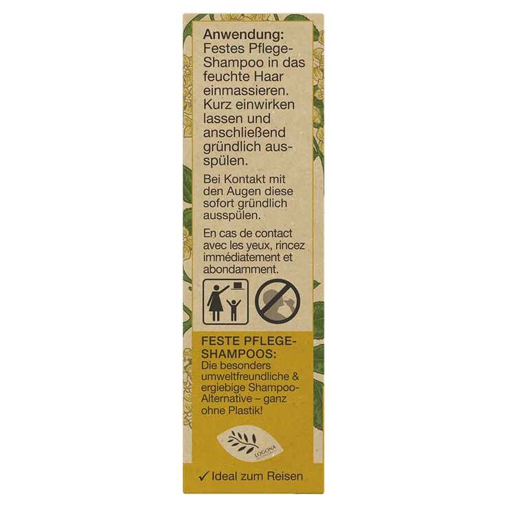 Logona festes Pflege Shampoo Bio-Hanf & Bio-Holunder, 60 g