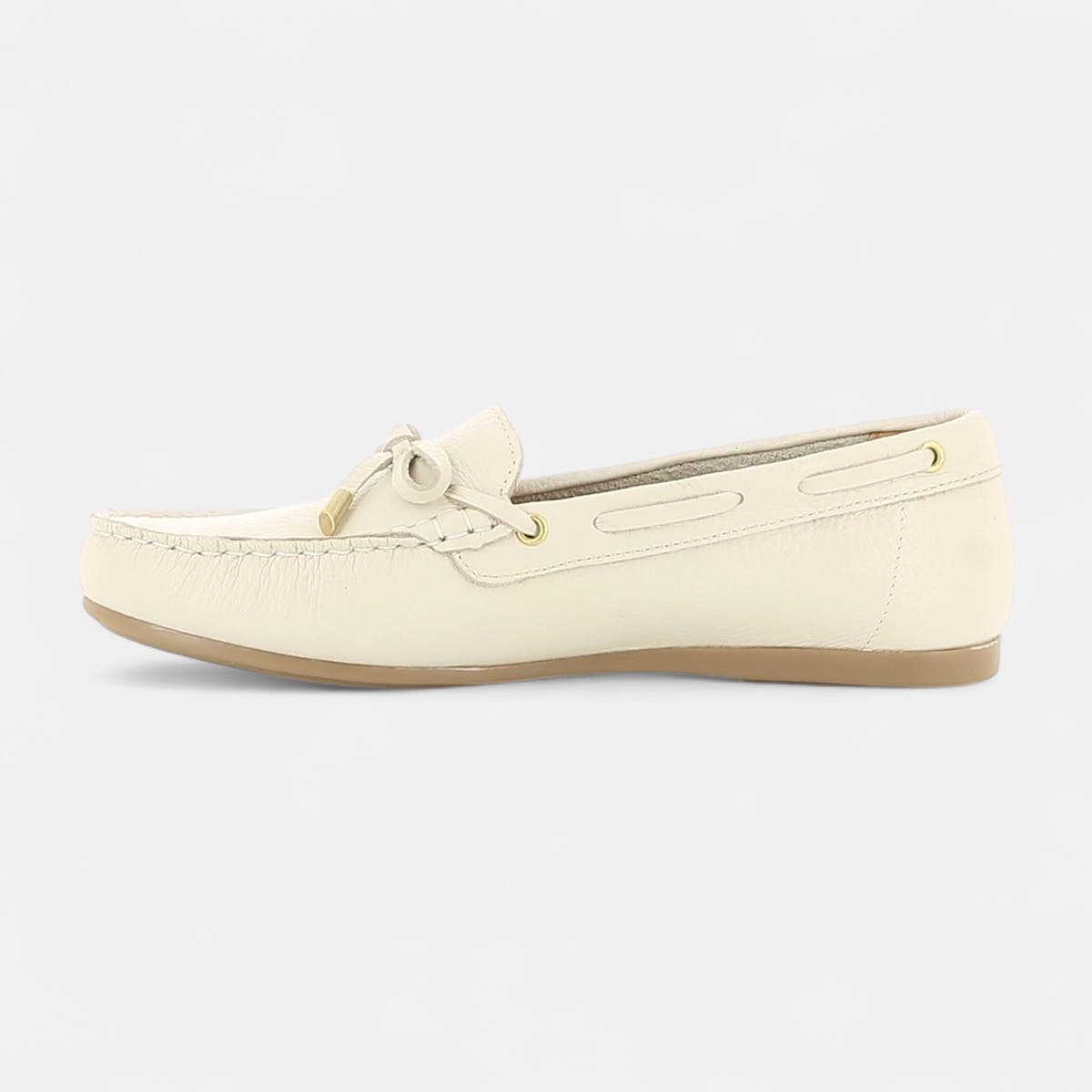 Mocassins Femme en cuir ecru
