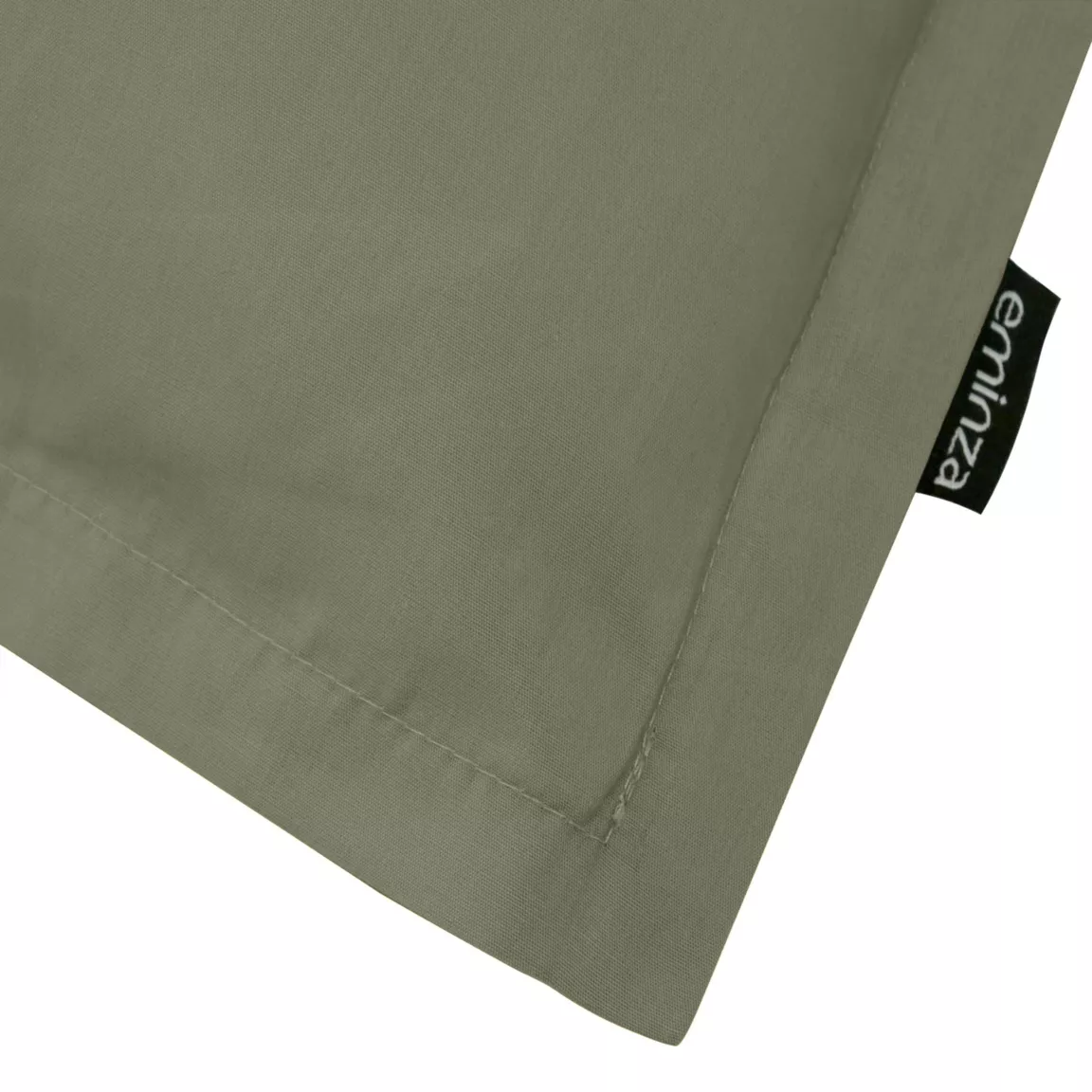 Taie d'oreiller rectangulaire percale de coton (50 x 70 cm) Cali Vert romarin