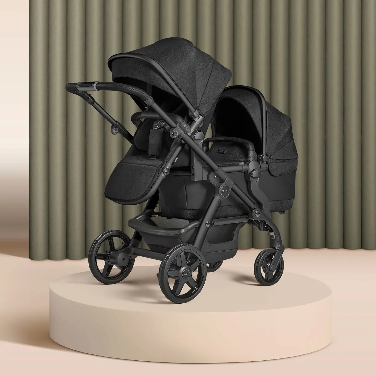 Silver Cross Poussette Double Wave - Onyx