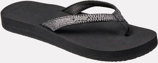 Reef Star Cushion Sassyblack Silver Dames Slippers Zwart Zilver