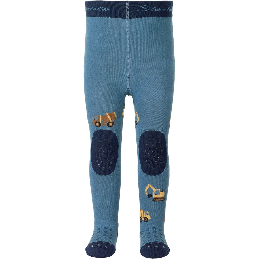 Sterntaler Krabbelstrumpfhose Bagger mittelblau