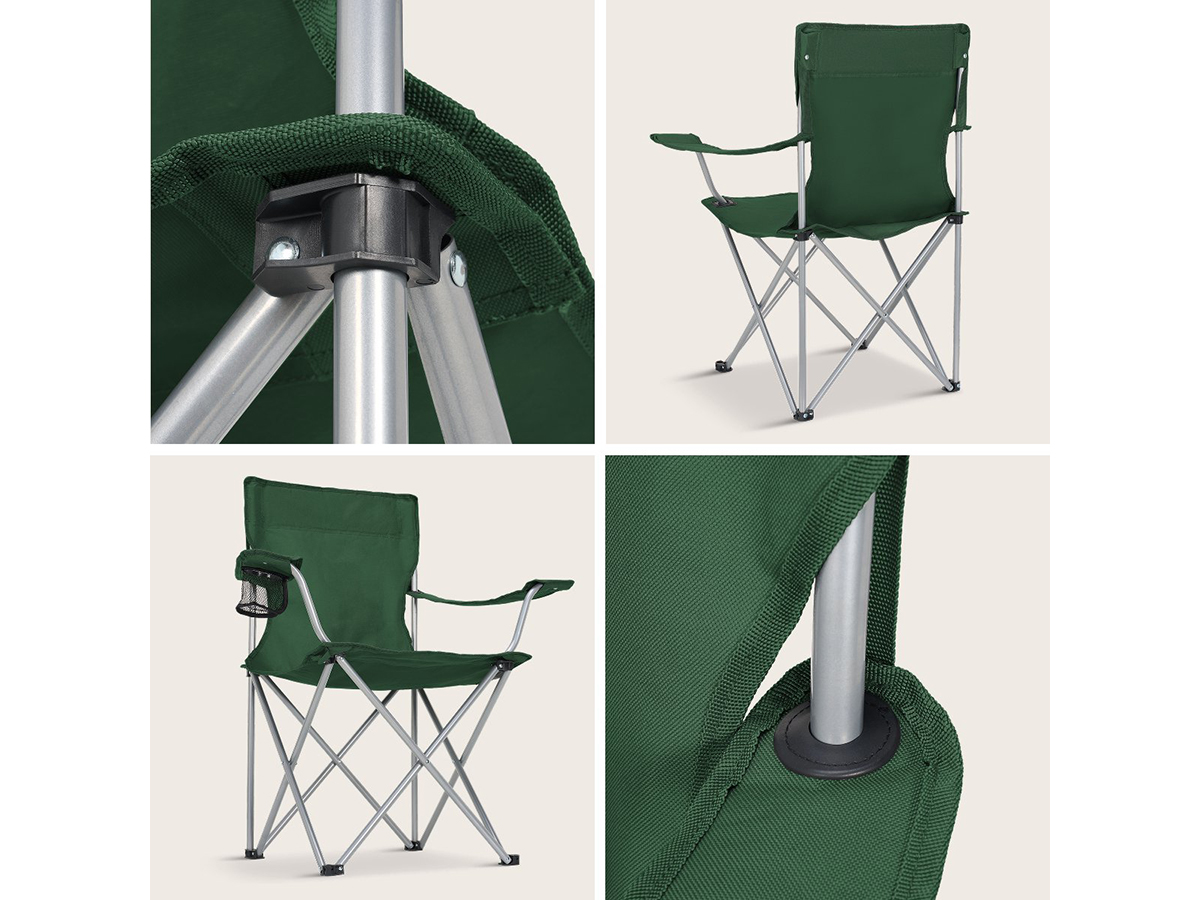 TRVLMORE Basic Green vouwstoel - Set van 2