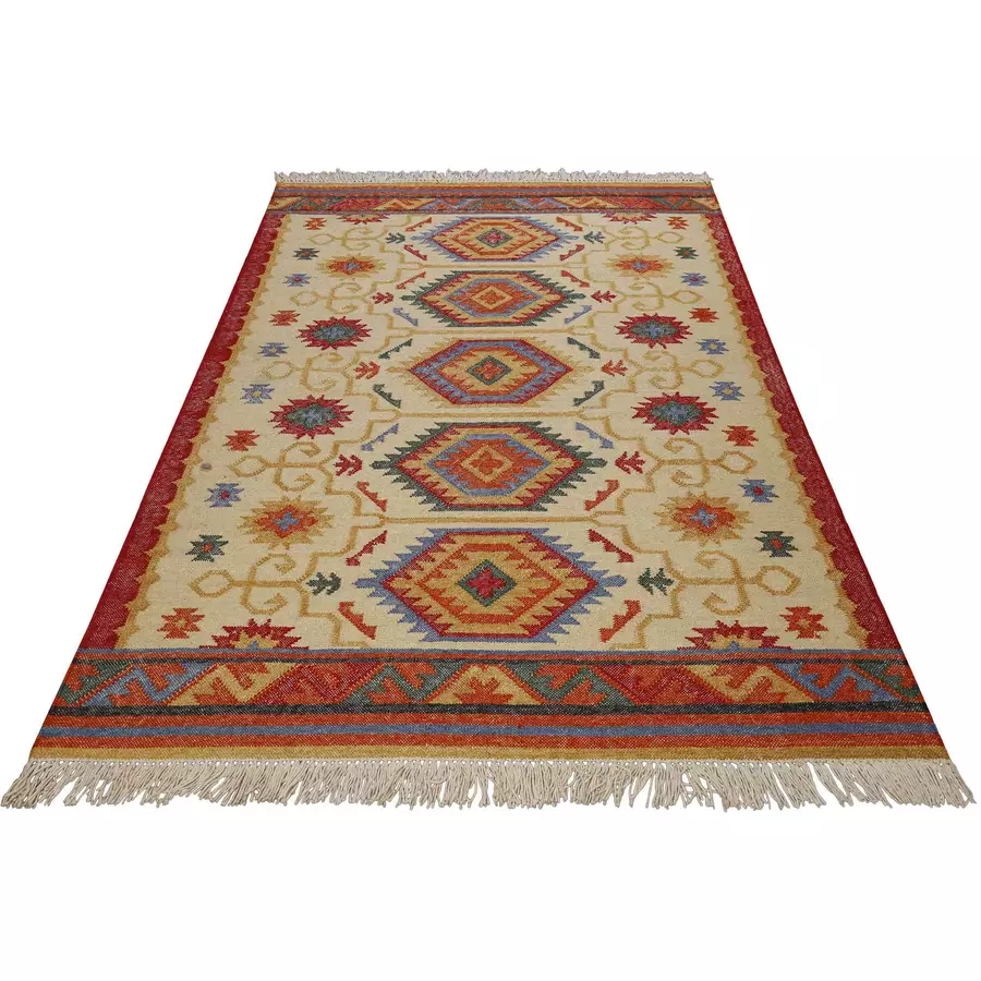 Green Looop Handweb-Teppich Valere beige