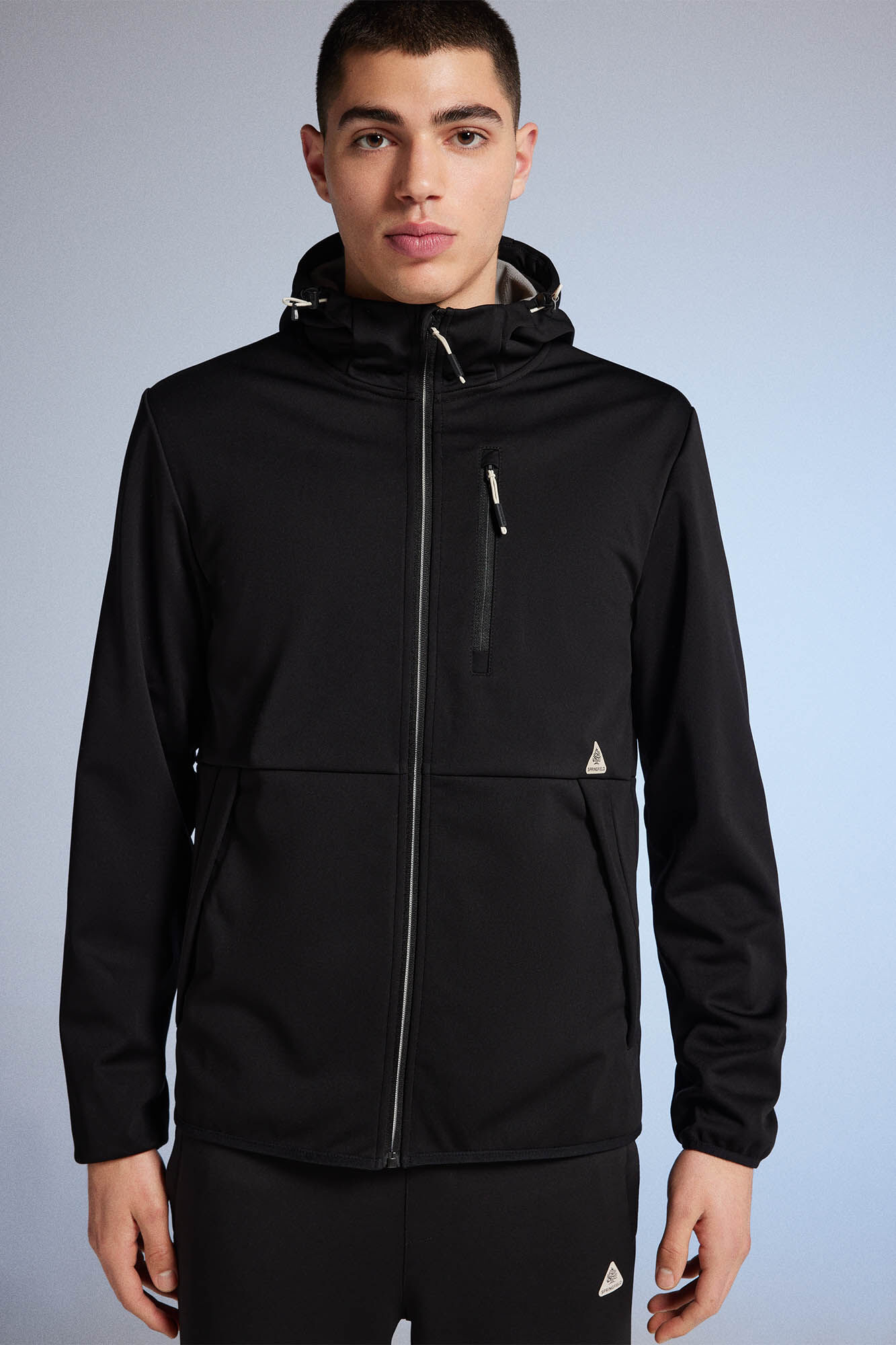 Moletom softshell de lã polar - preto