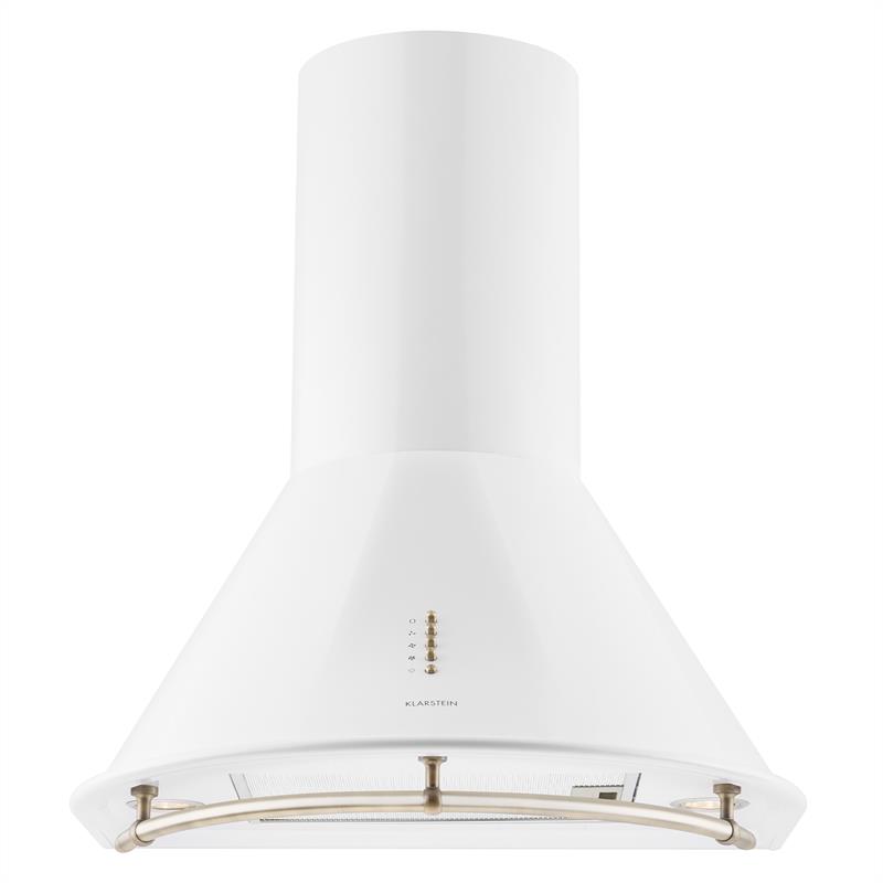 Lumio Primo Retro-Dunstabzugshaube 60cm 490 m³/h LED-Leuchten Weiß