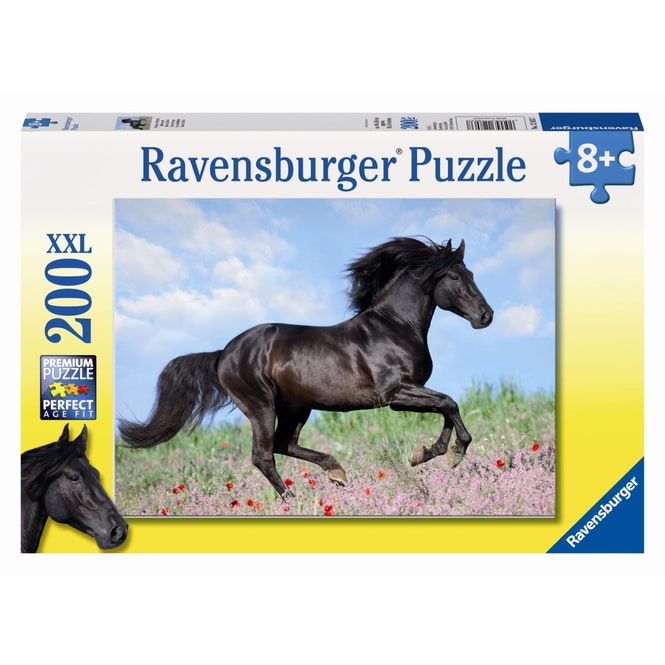 Puzzle - Schwarzer Hengst - 200 XXL Teile