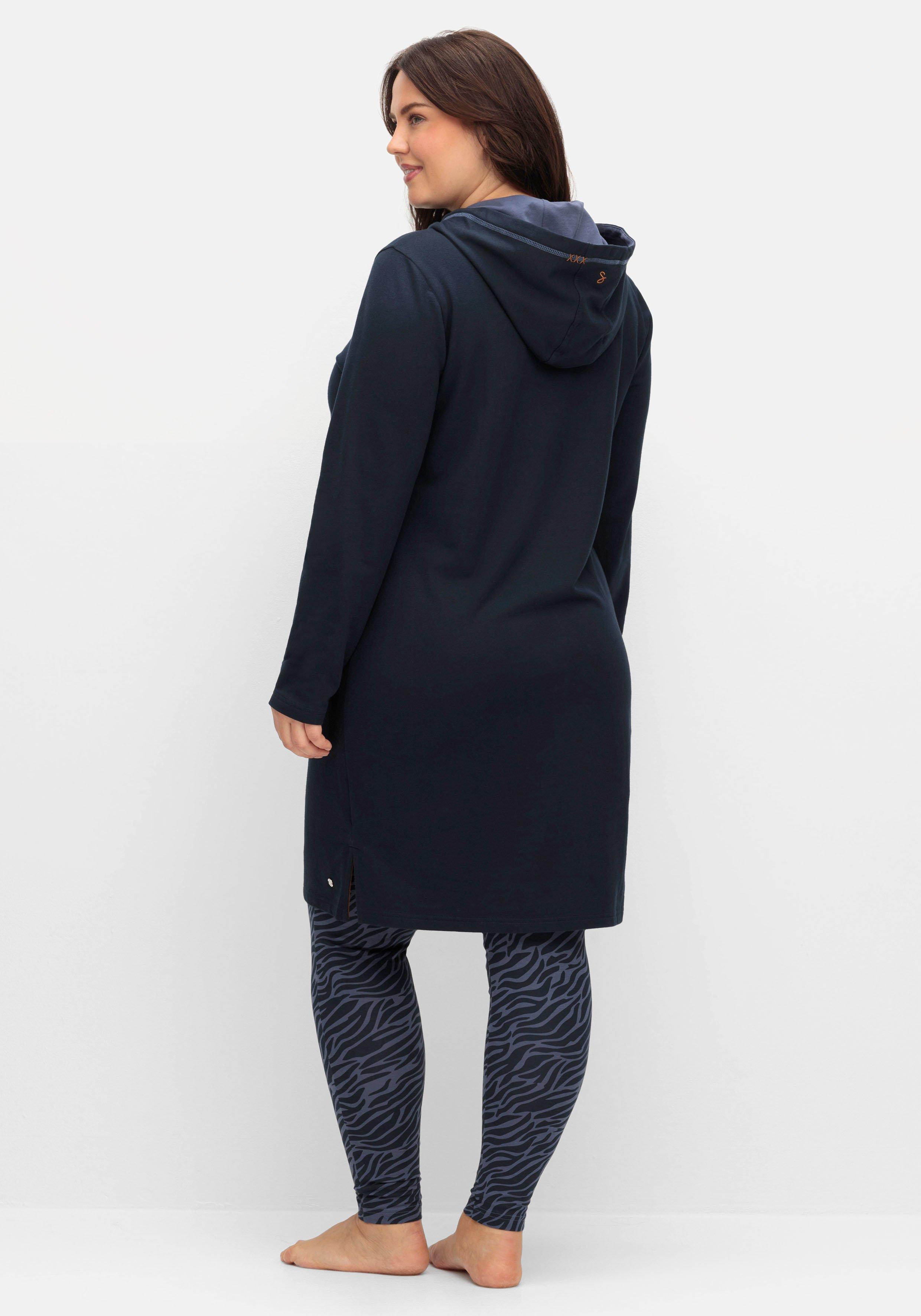 Sweatkleid mit Kapuze und Kängurutasche