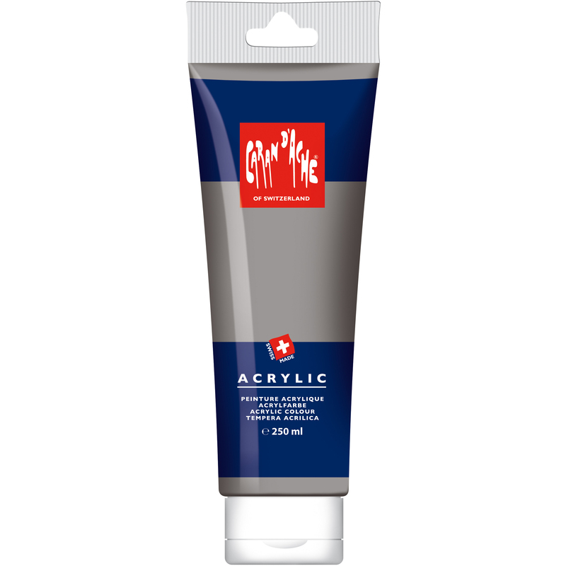 Caran d'Ache Acrylfarbe, 250 ml, silber, 1 Stück