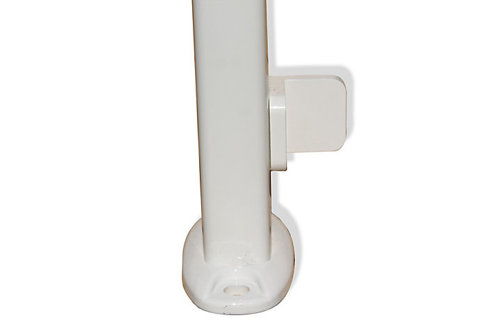 Portillon en verre pour barrière de piscine en aluminium blanc