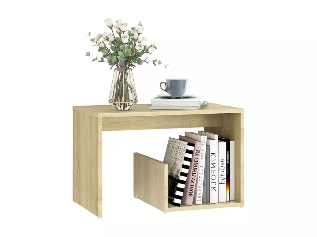 Table d'appoint Chêne sonoma 59x36x38 cm Aggloméré