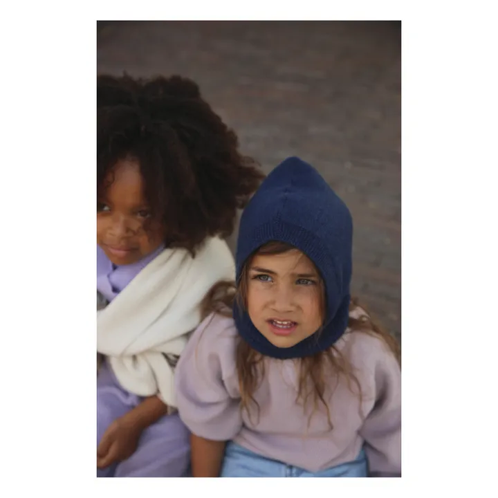 Hvid Cagoule Eddy Laine Mérinos | Bleu marine