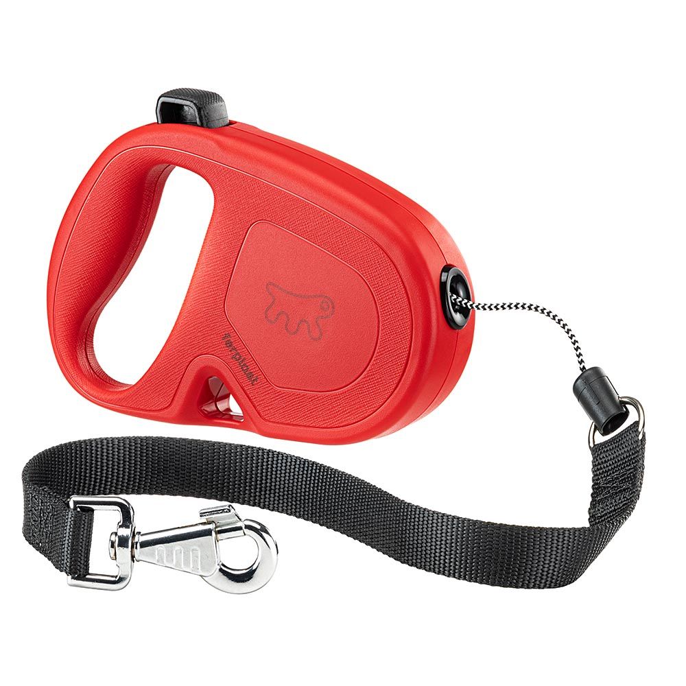 Laisse extensible pour grands chiens flippy one cord l , cordon rétractable 5 m, max 35 kg, rouge