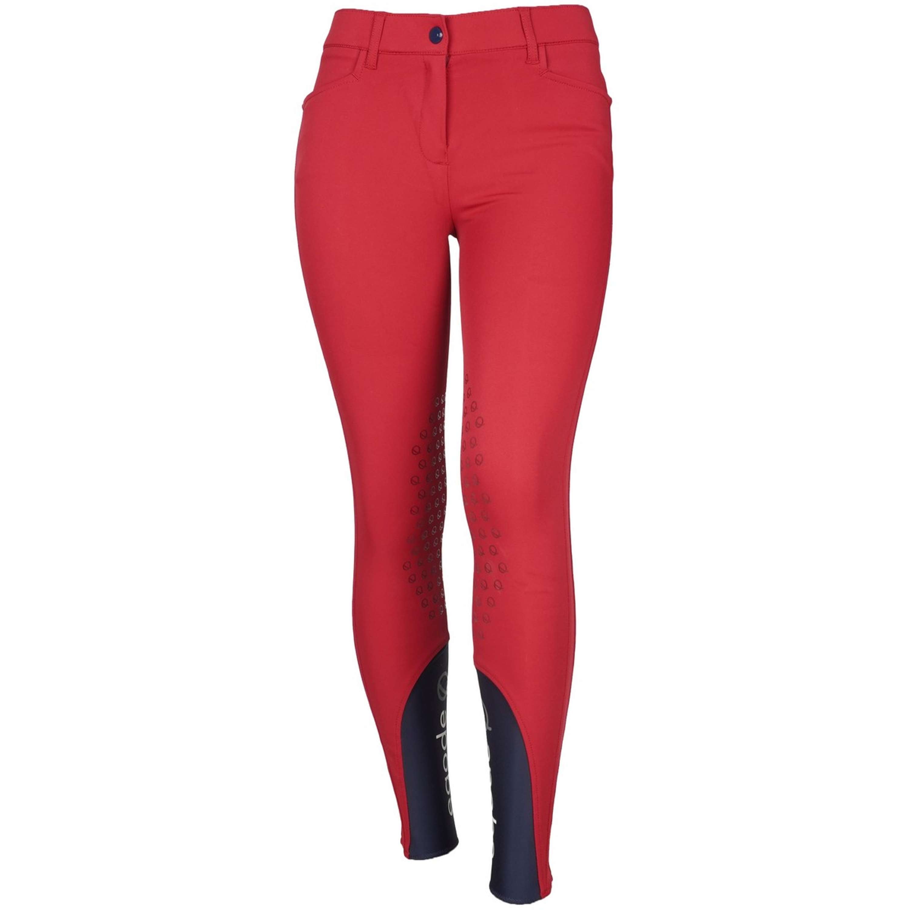 EQODE by Equiline Rijbroek Delma Knie Grip Cherry