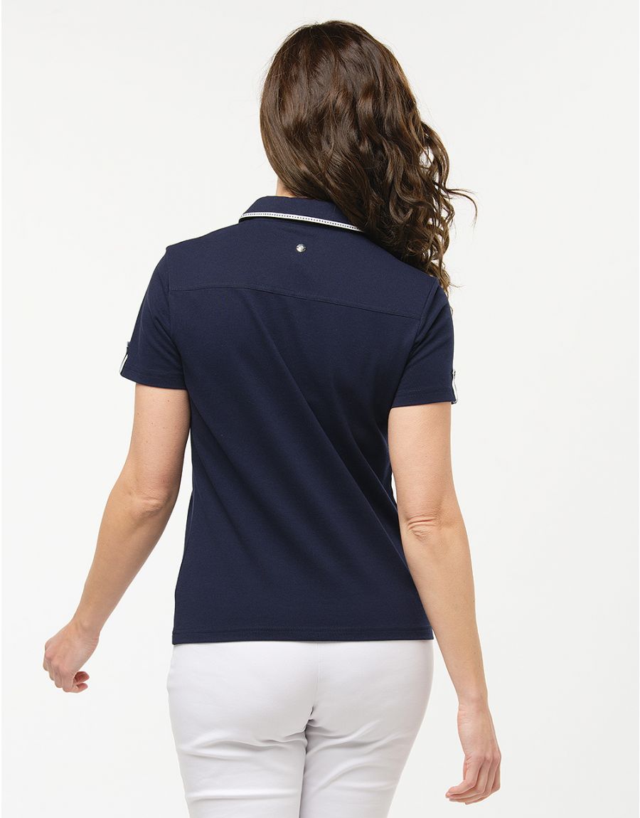 Polo coton marine