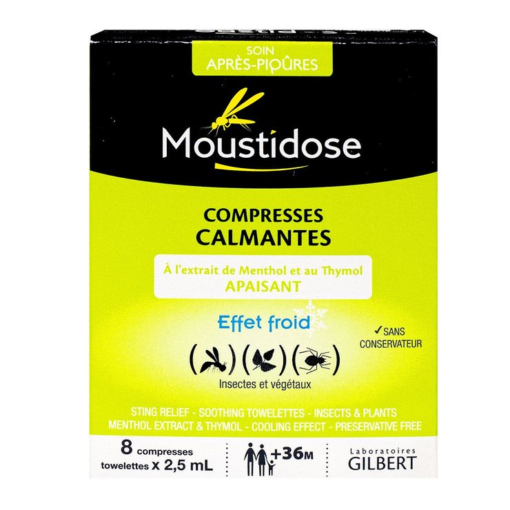 Moustidose 8 compresses calmantes