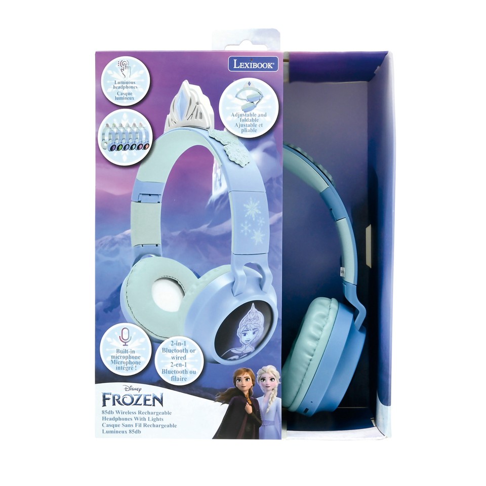 Lexibook - Frozen genopladelige hovedtelefoner med lys