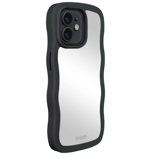 holdit Iphone 12/12 Pro Wavy Cover, Black/Mirror