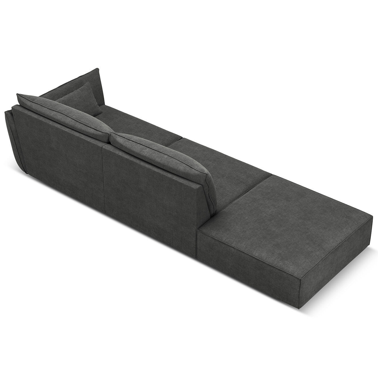 Mazzini Sofas Canapé droit  Vanda 4 Places gris - 286x100x85 cm