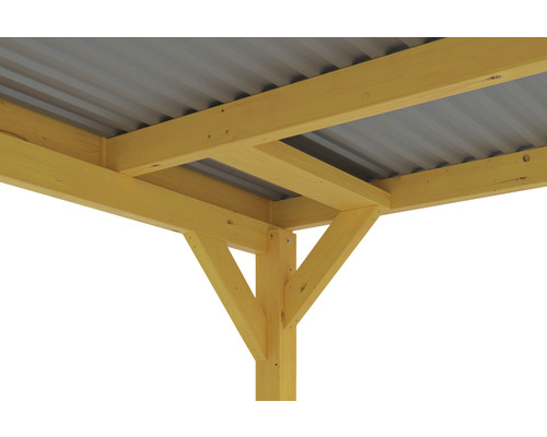 SKAN Holz enkele carport Grunewald 321 x 554 cm licht eiken