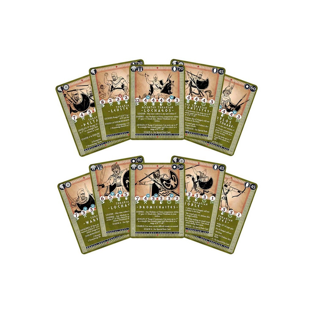 Mortal Gods - Thrakian Roster & Gifts Card Set
