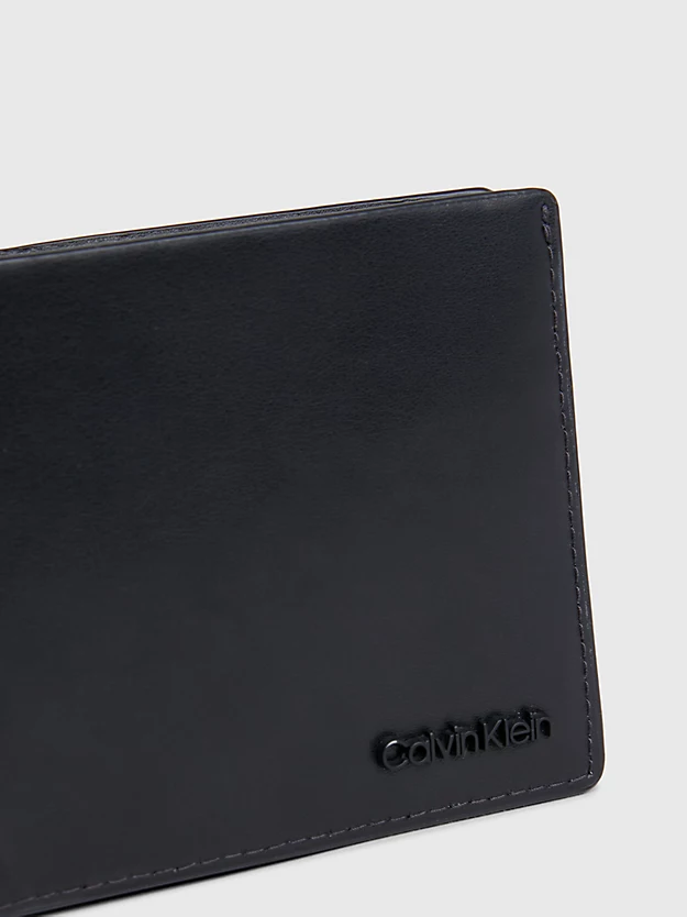 Carteira tripla de couro com proteção RFID
