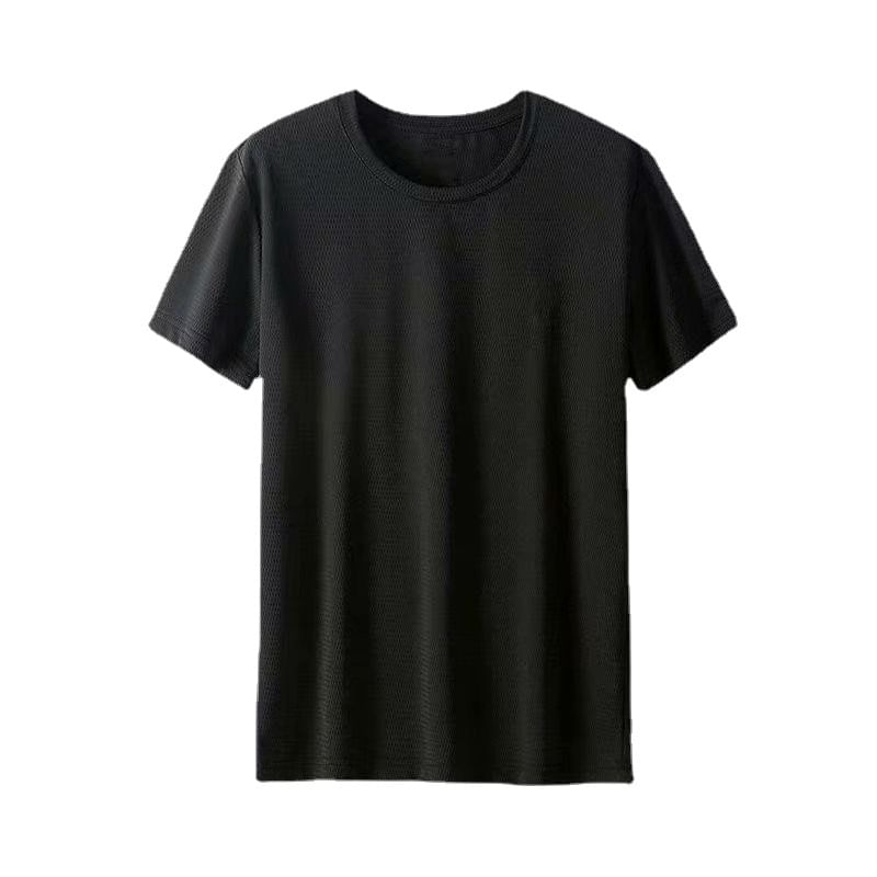 Acrius - T-shirt met korte mouwen en ronde hals, effen