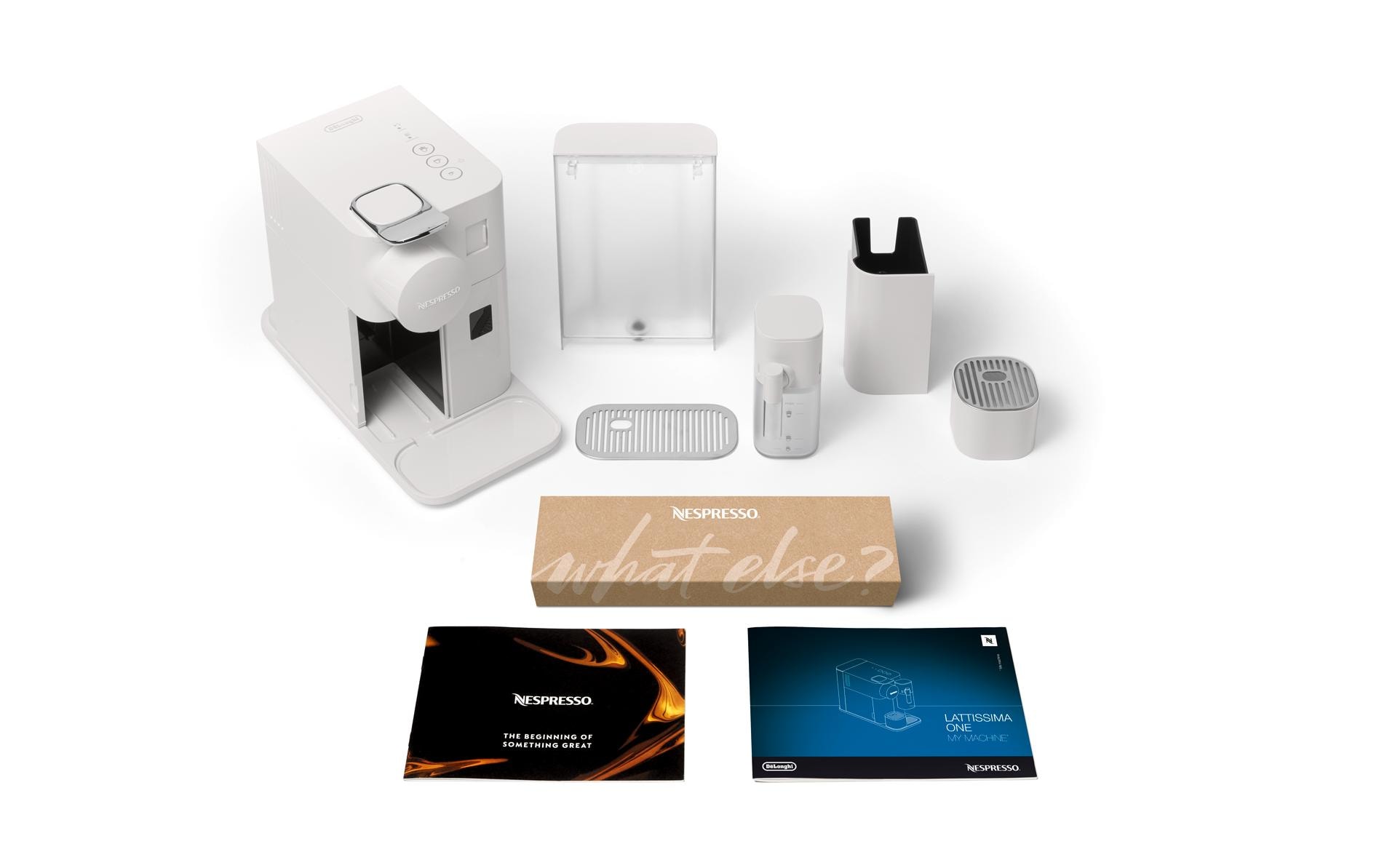 Kaffeemaschine Nespresso New Lattissima One EN510.W Weiss<br>All-in-one Kapselmaschine der Original Line für Espresso, Lungo, Cappucino und Latte Macchiato