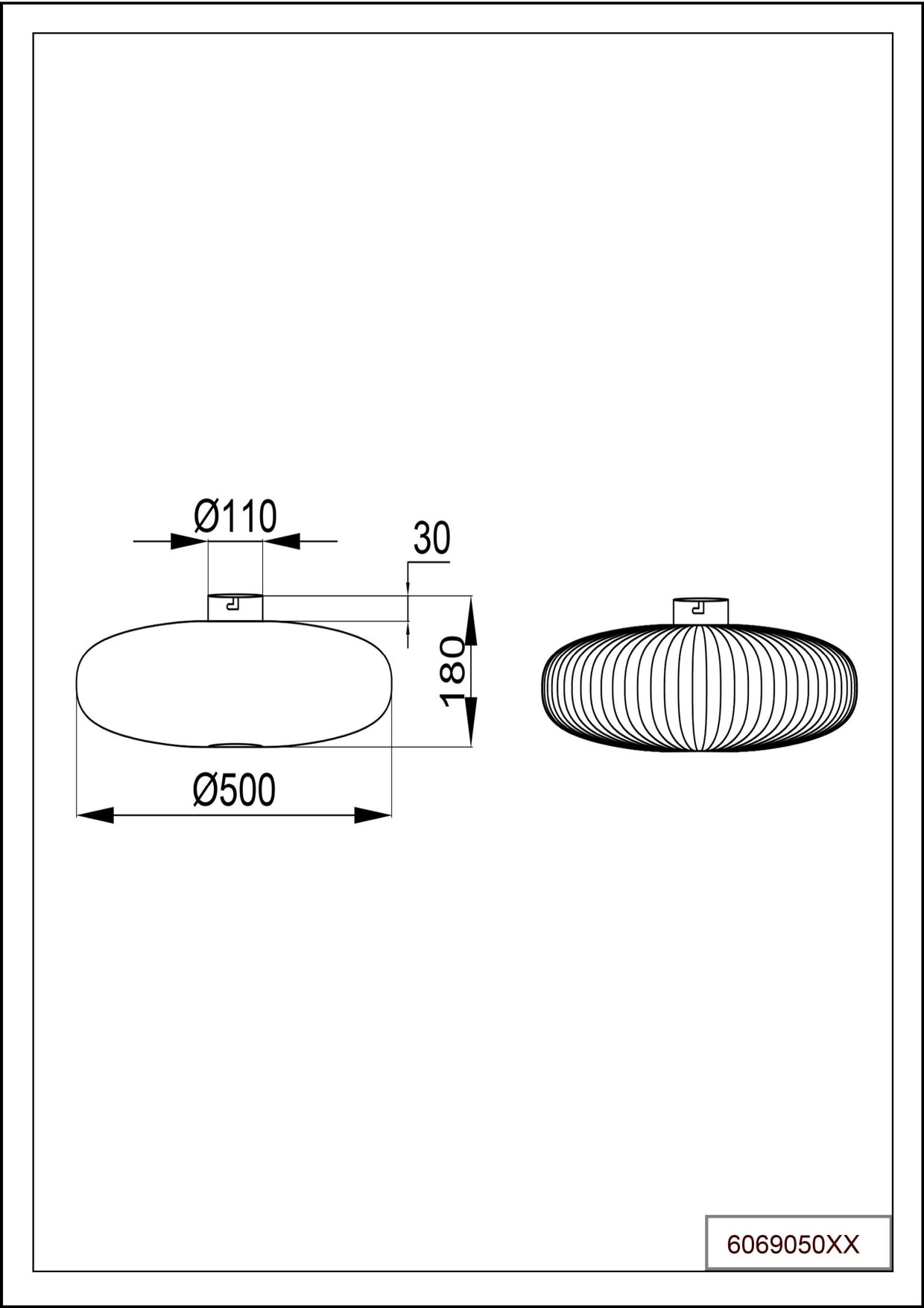 TRIO Johann Plafondlamp Ã 50 cm