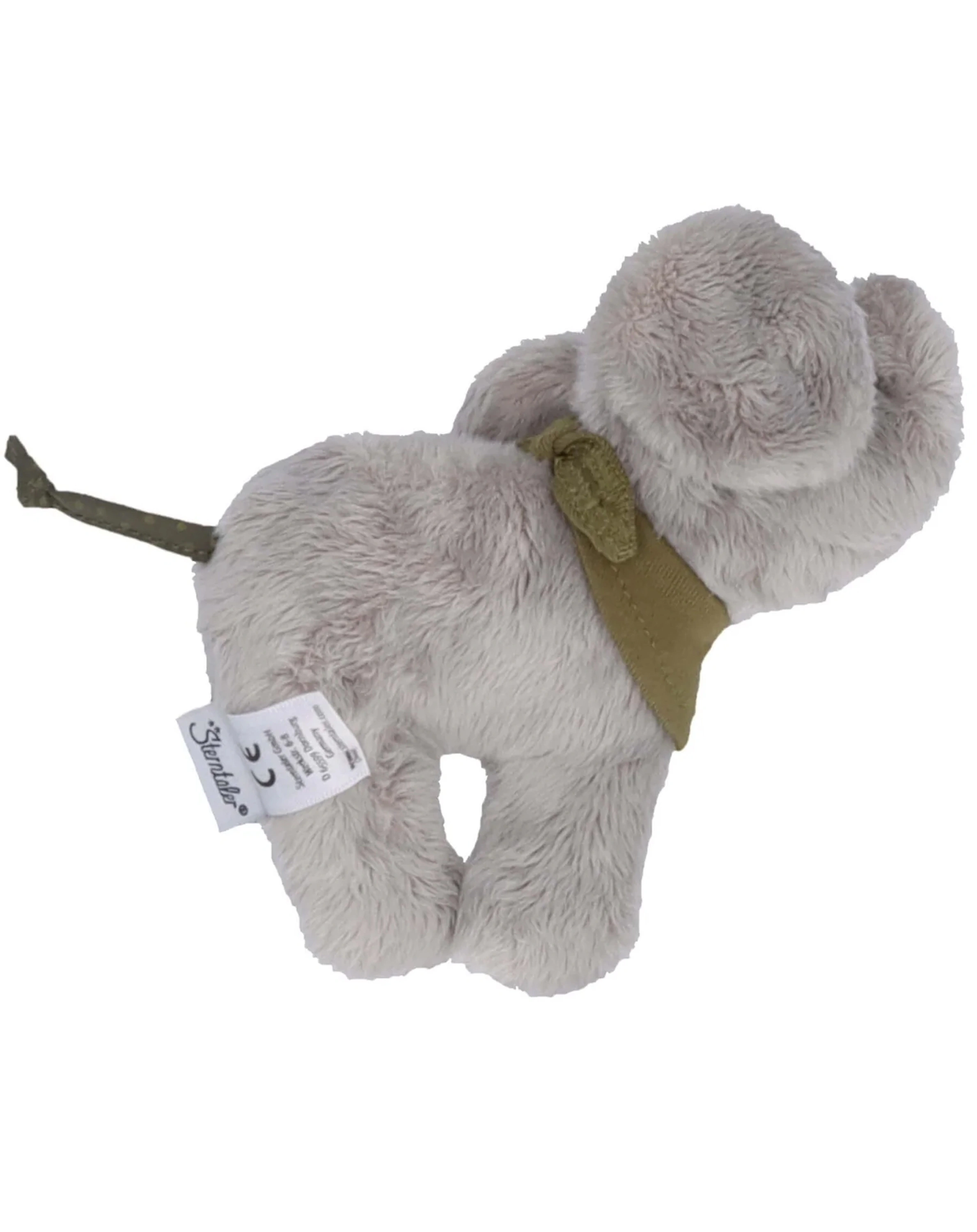 Kuscheltier MINI EDDY mit Rassel in grau