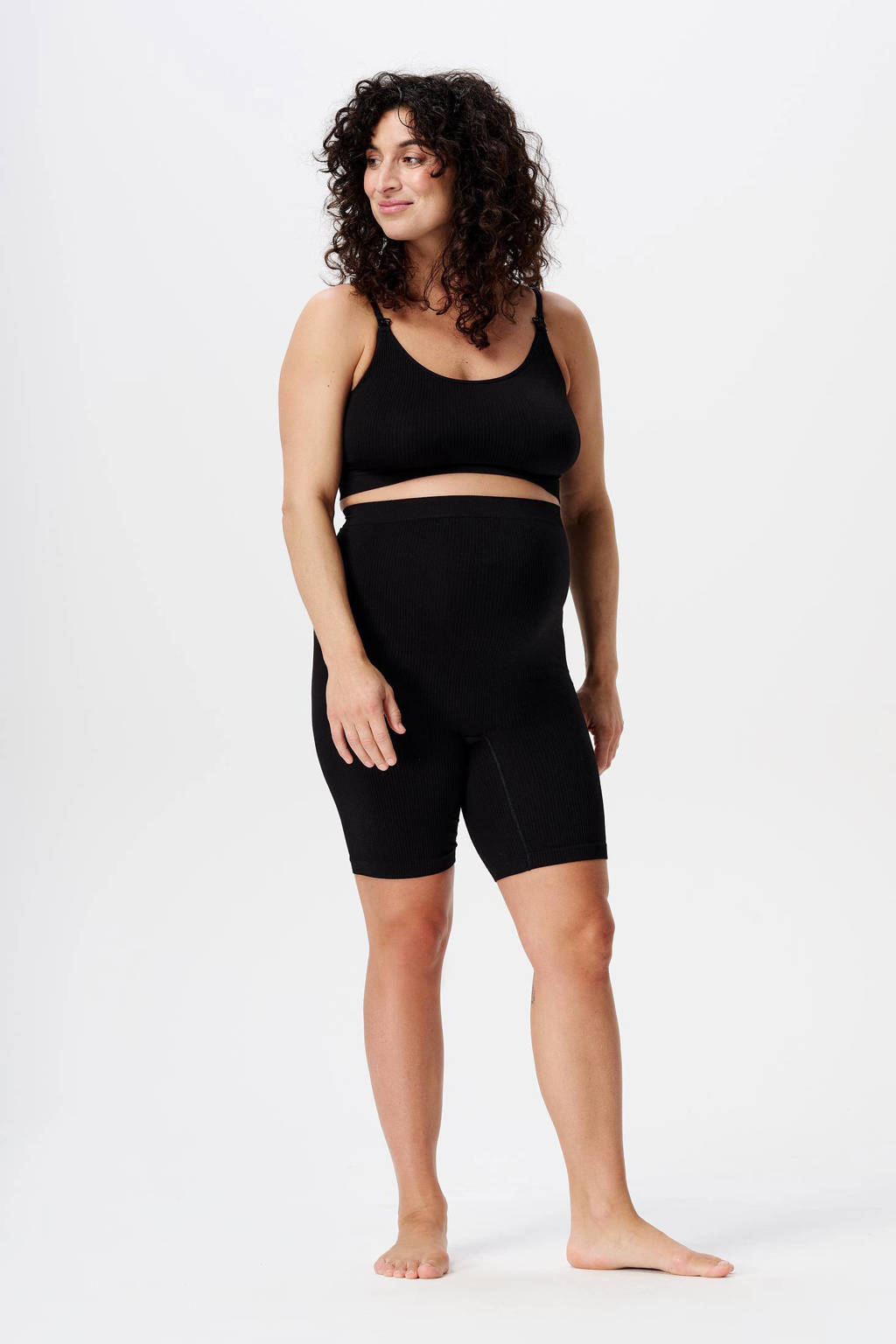 Noppies high waist cycling short Nais zwart