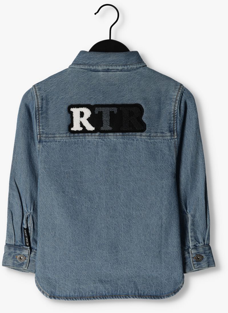 RETOUR blauwe retour casual overhemd rene