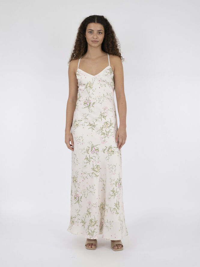 Neo Noir Clia Flower Field Dress Off white