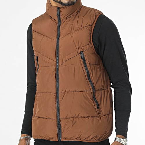 Doudoune Sans Manches Marron