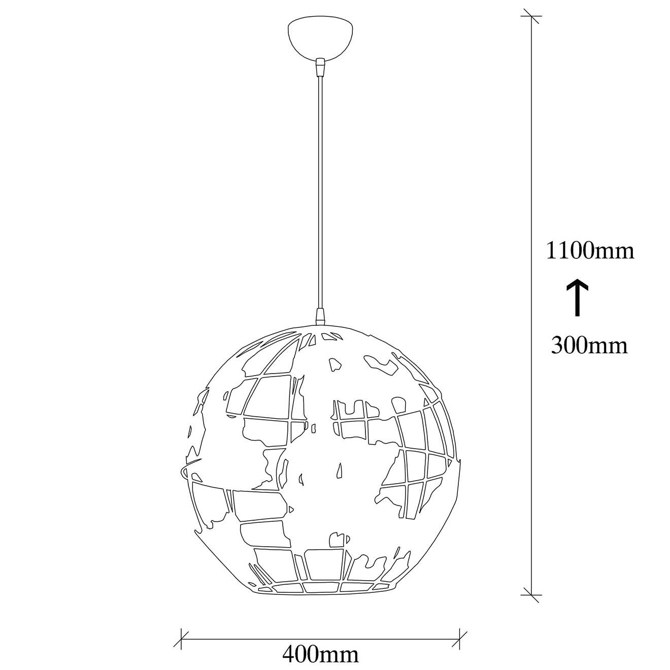 Sheen Suspension Fellini noire - D.40xH.110 cm