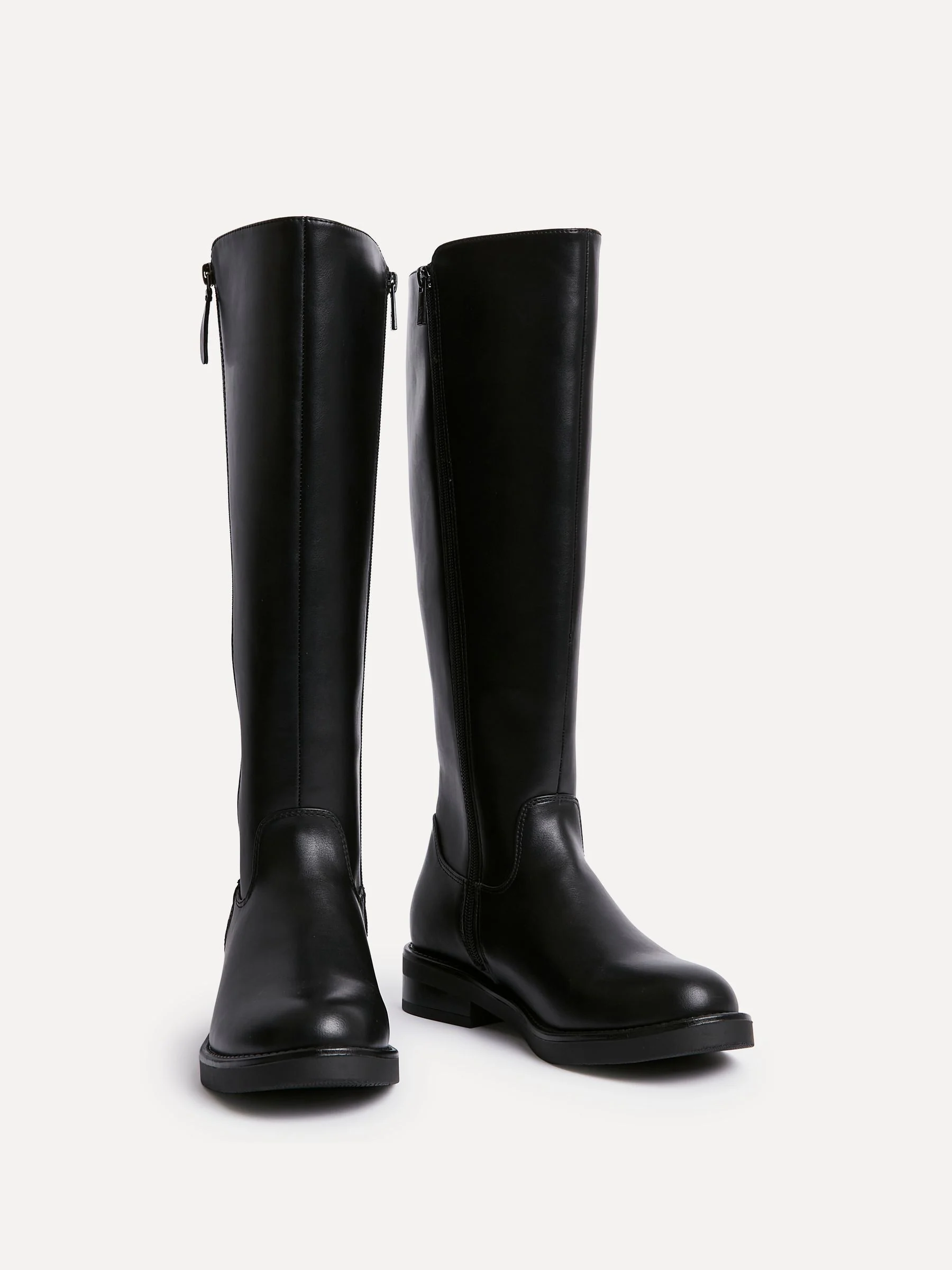 Linzi Roam High Leg Boots With Double Zip Detail