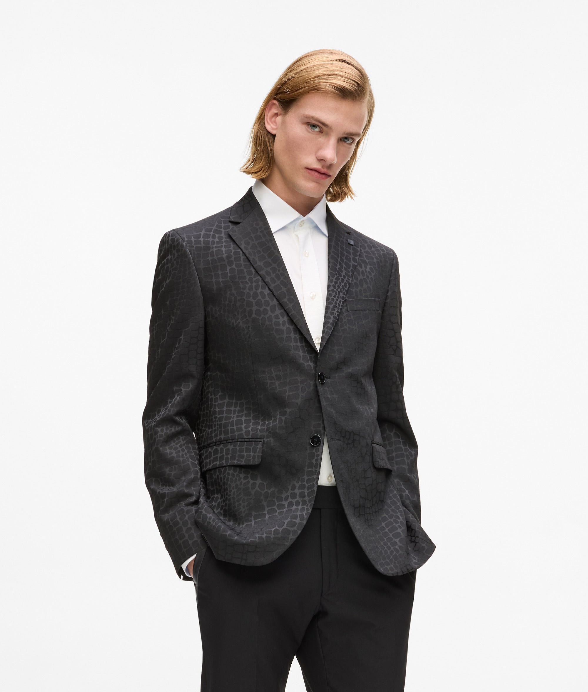 Blazer met all-over-print