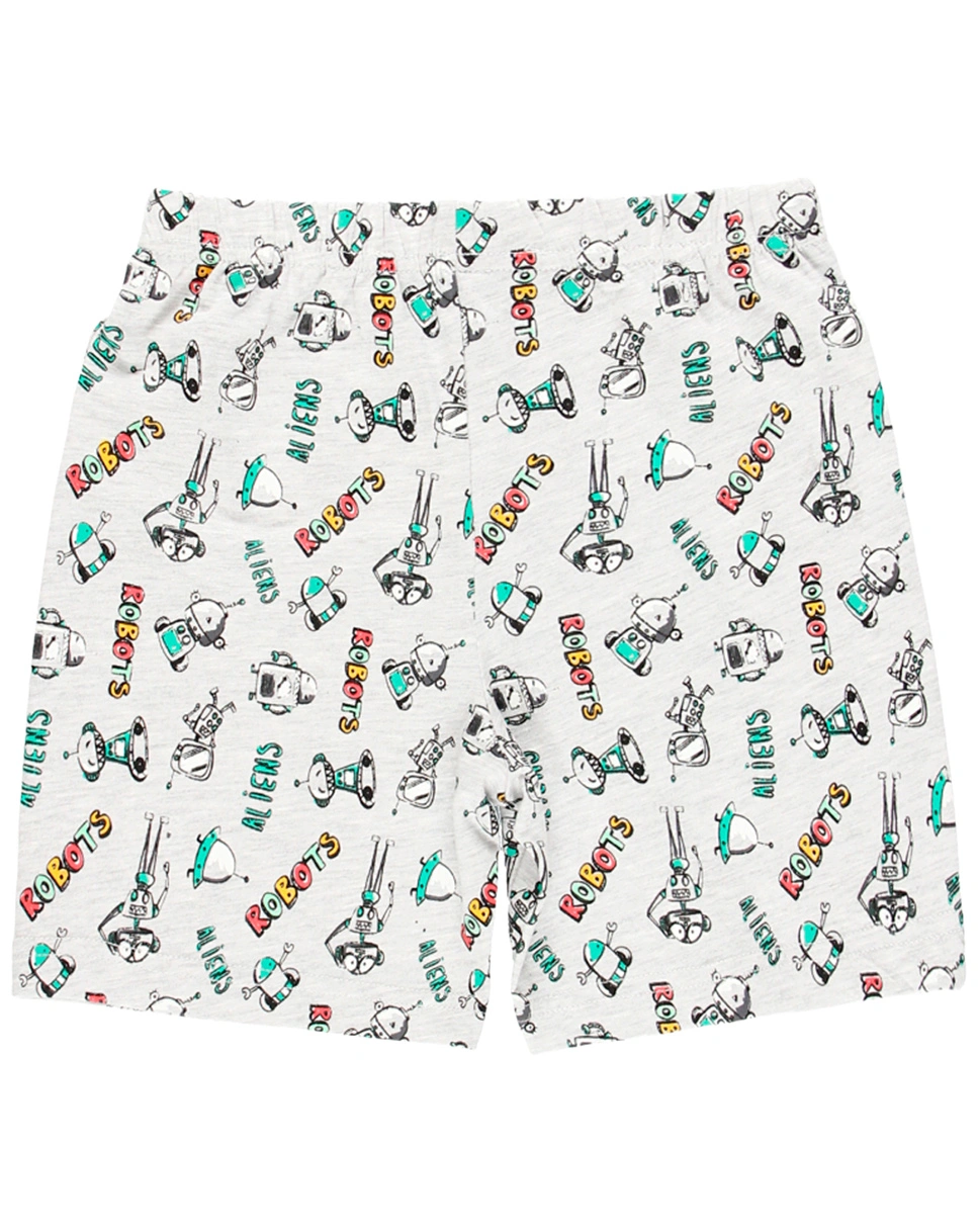 Schlafanzug ROBOTS & ALIENS kurz in aqua