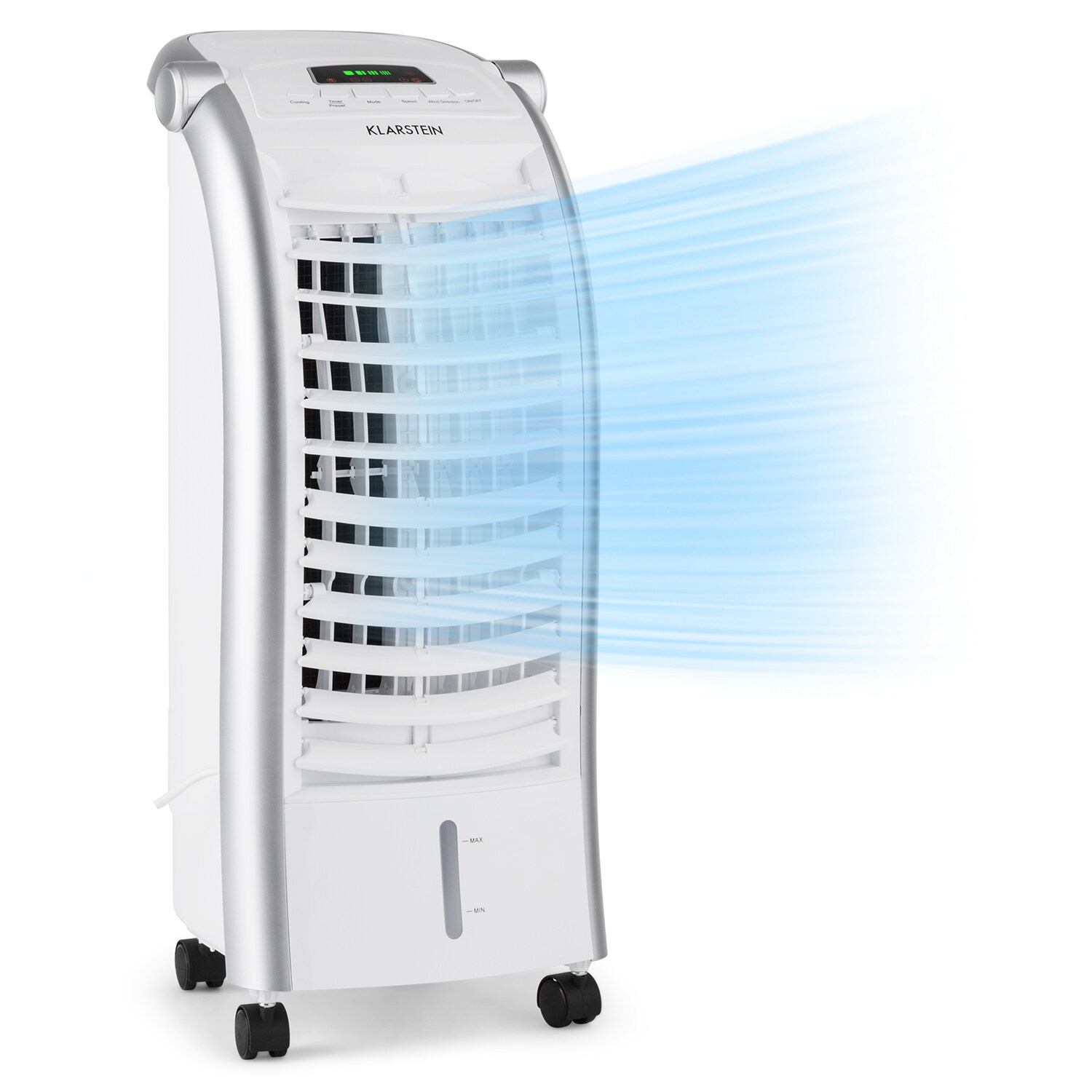 Maxfresh Ventilator Luftkühler 4-in-1 6L-Wassertank 55W Timer-Funktion Weiß