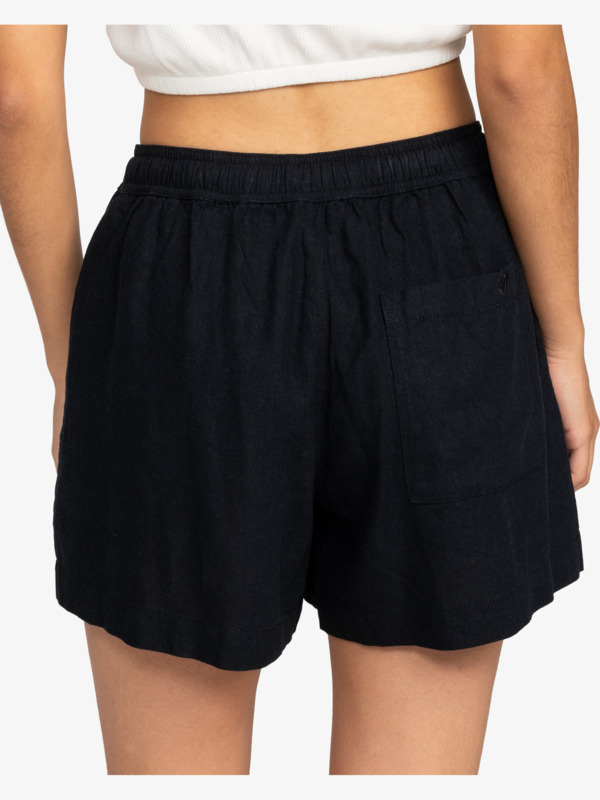 Lekeitio Break Short de plage taille élastique Noir Femme